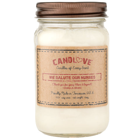 We Salute Our Nurses Vanilla 16 oz. Soy Candle